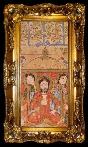 framed  unknow artist Ruler with royal cup, ta009-2